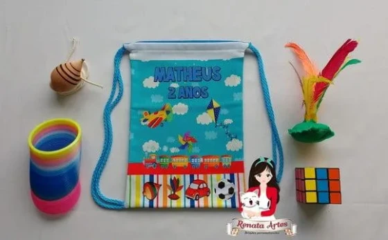 Mochila Brinquedos Retrô Tema Brinauedos