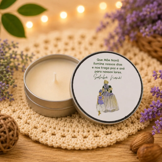 51 unidades de Vela Aromática na latinha Personalizada, Oxalá - Nanã - Orixás e Entidades, fazemos qualquer tema.