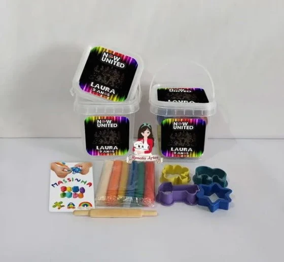 Kit Massinha no Baldinho Personalizado Now United