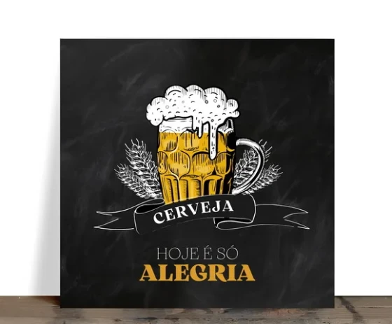 Azulejo Decorativo Gourmet Cerveja Alegria 15x15 Cerâmica