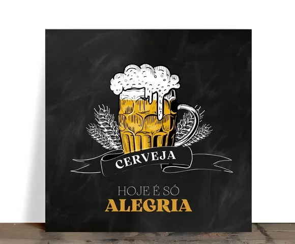 Azulejo Decorativo Gourmet Cerveja Alegria 15x15 Cerâmica