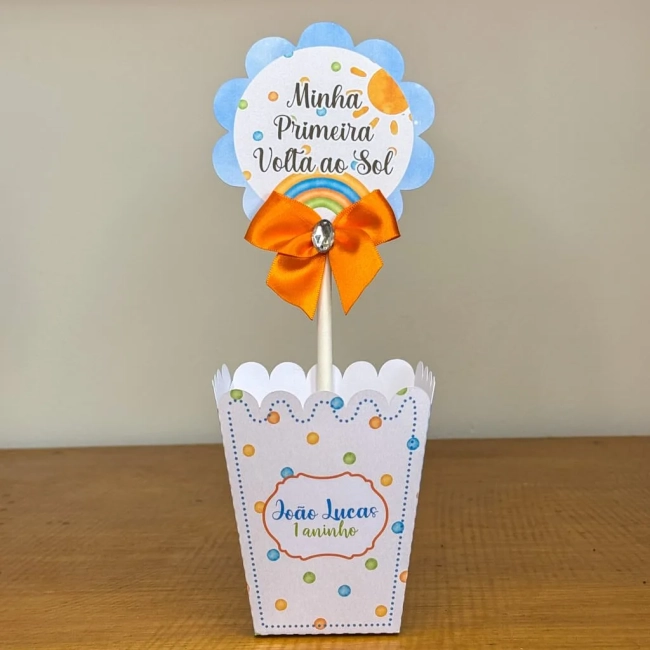 PEGUE E MONTE - Centro de Mesa PRIMEIRA VOLTA AO SOL MENINO - Decoração de Festa | Lembrancinhas | Aniversário | Personalizados