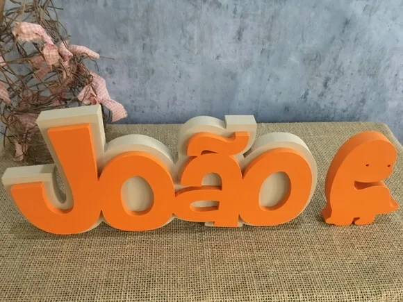Letras Decorativas Nomes Sobreposição + Dinossauro