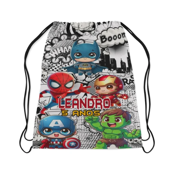 Mochilinha Personalizada para lembrancinhas dos Super Heróis