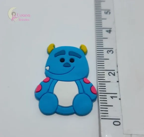 Apliques Personagens Monstros S.A de borracha - pct c/6 unid
