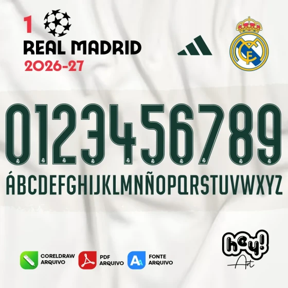 Fonte Vetor Real Madrid 2026/27