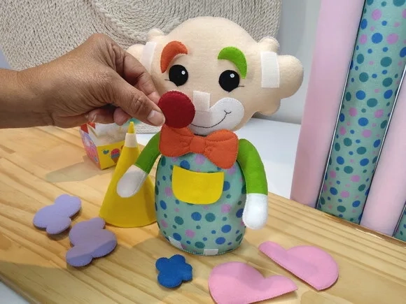Palhaço em Feltro Didático* Chamar Chat