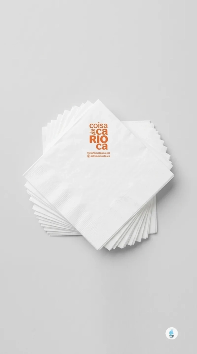 Guardanapo de Papel Coquetel Personalizado com sua Arte