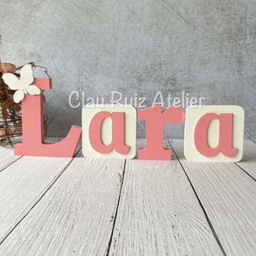 Blocos Nome Borboleta Decoração de Quarto de Bebê e Infantil