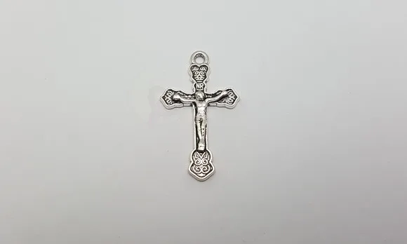 Pingente de Crucifixo Níquel com 2,9cm - 8 Unidades