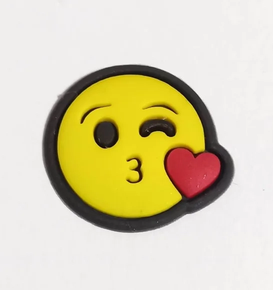 Aplique Emoticon 2cm Emborrachado -6 Unidades