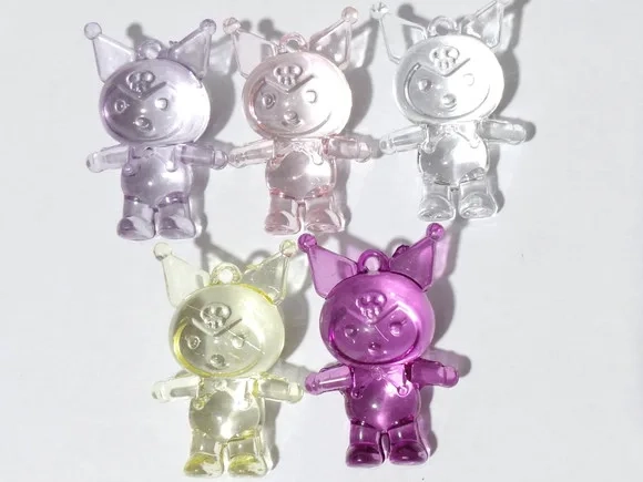 Pingente Kuromi Acrílico Pacote com 10 Unidades Coloridos