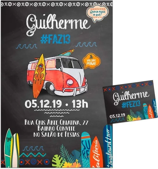 CONVITE DIGITAL C/TAG Surf Chalk