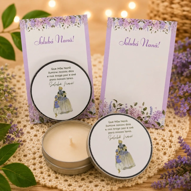 51 unidades de Vela Aromática na latinha Personalizada, Oxalá - Nanã - Orixás e Entidades, fazemos qualquer tema.