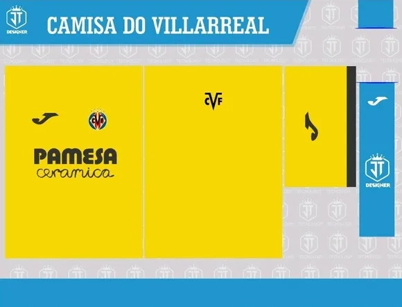Vetor da camisa do Villarreal 2021/2022