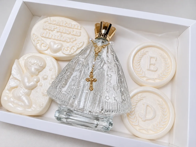 Presente Padrinhos de Batismo Kit Aromatizador Nossa Senhora