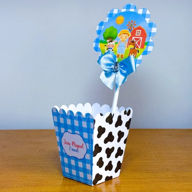 PEGUE E MONTE - Centro de Mesa FAZENDINHA MENINO - Decoração de Festa | Lembrancinhas | Aniversário | Personalizados