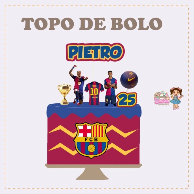 Kit Festa Só Um Bolinho BARCELONA - Decoração de Festa