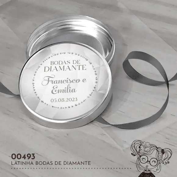Latinha Adesivada Bodas de Diamante - 00493