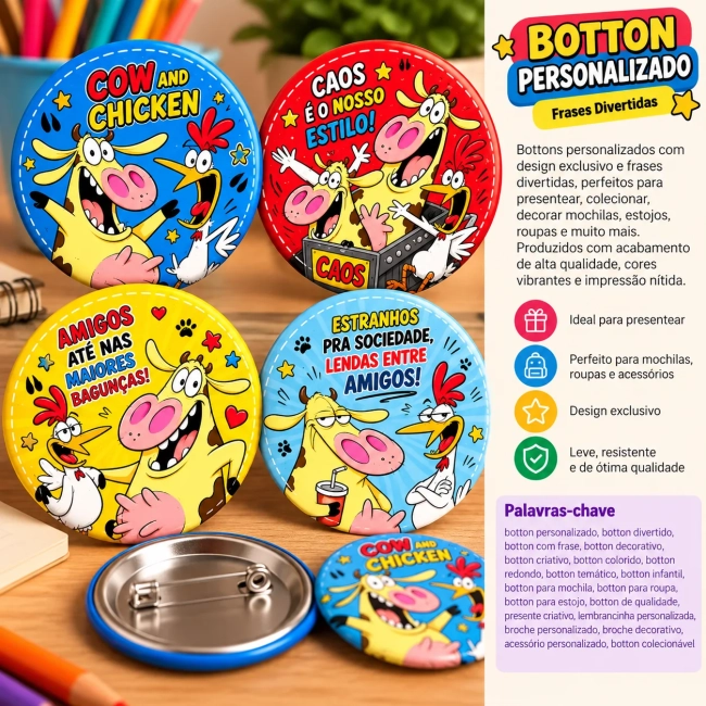 Bottons Personalizados com 4 itens