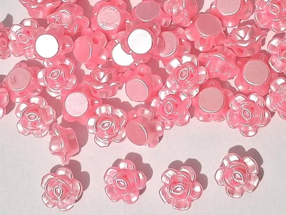 Flor Pink Parolada com Furo 12mm - 50 Unidades