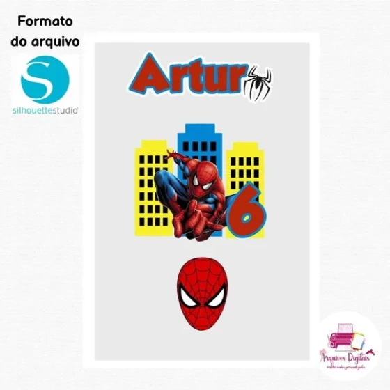 Arquivo Digital - Topo de Bolo Homem Aranha