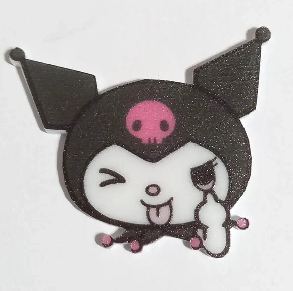 Aplique Kuromi em Acrilico U.v - 6 Unidades