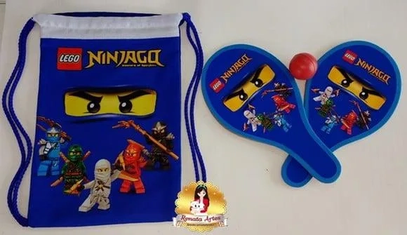 Mochila Ping Pong Tema Ninjago Azul