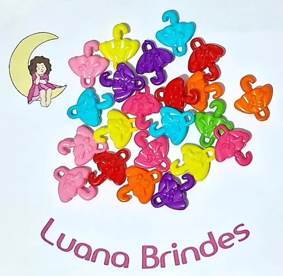 Pingente Guarda Chuva Colorido Pacotes com 30 Unidades