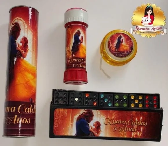 Kit Jogos com Bolha a Bela e a Fera
