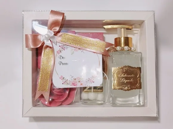 Presente Personalizado, Sabonete Líquido Luxo com Sabonetes