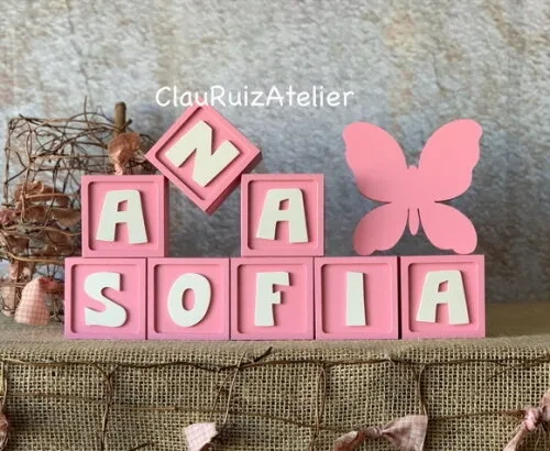 Candy Colors - Cubos 6x6cm Ts + Borboleta