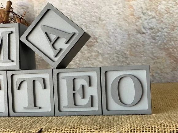 Cubos Personalizados de MDF - Cubos 6x6cm - Decoração Bebê e Quarto Infantil