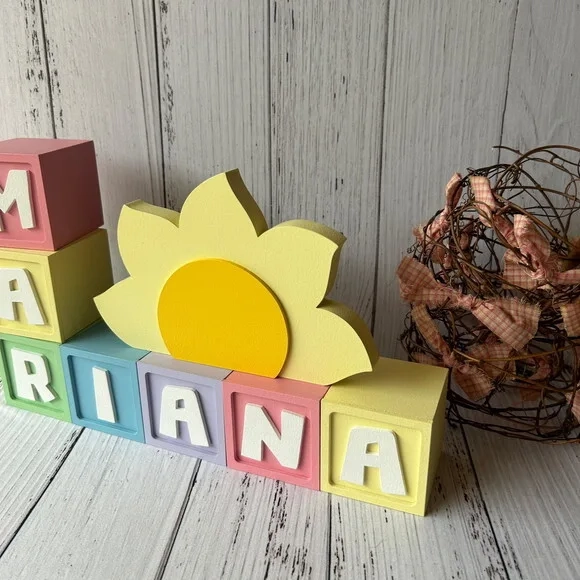 Sol Decoração Bebê - Cubos 6x6cm Candy Ts