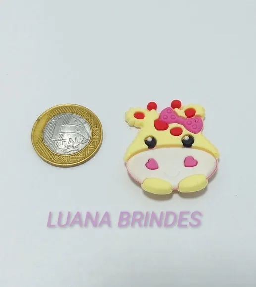 Aplique Carinha de Animais Emborrachados - Pct c/ 6 Unid