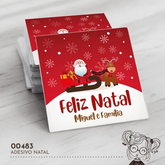 Adesivo Quadrado Natal - 00483