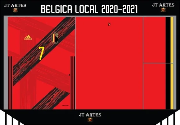 Vetor Camisa da Belgica Local 2020-2021