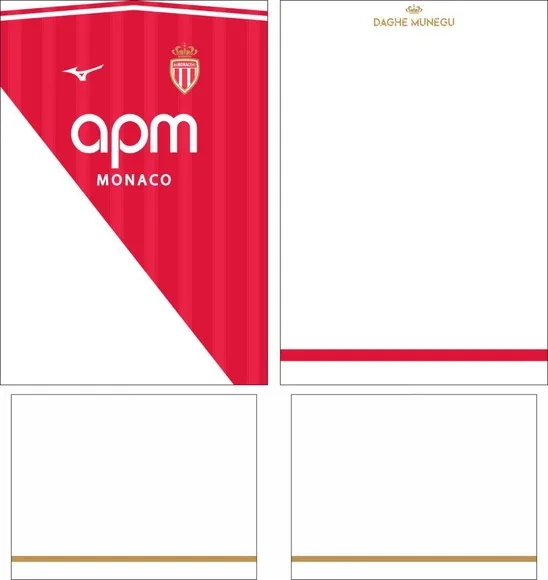 Arte Vetor Camisa as Monaco Local 2025-2026