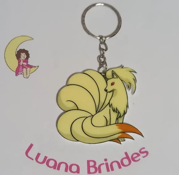 Chaveiros Pokémon Variados Acrílico Uv- Pct C/35 Unid