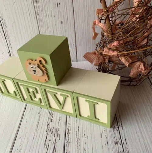 Decoração Bebê - Cubos 6x6cm Safari