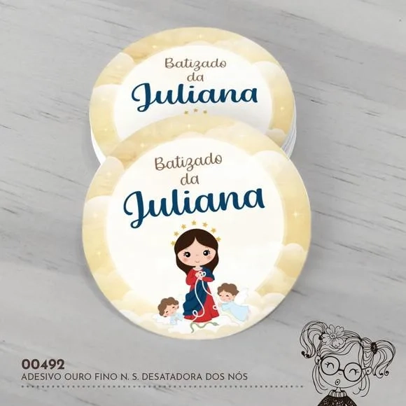 Adesivo Água Ouro Fino N. S. Desatadora dos Nós - 00492