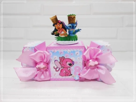Caixa Bala Stitch Rosa