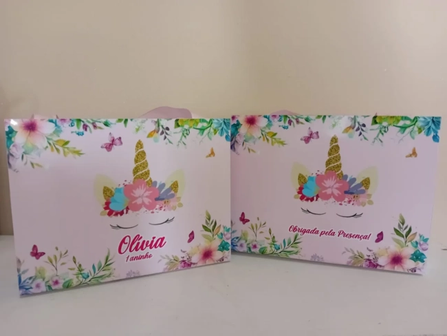 Sacolinhas Personalizadas Unicórnio para Lembrancinhas