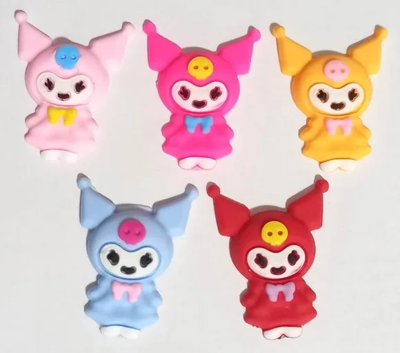 Aplique Kuromi Emborrachado Coloridos - 5 Unidades