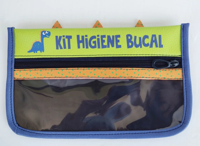 Estojo Higiene Bucal Infantil - Pronta Entrega - Dino