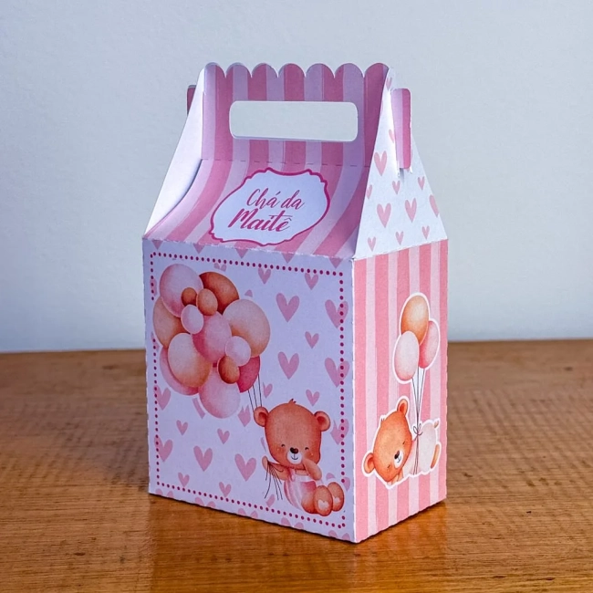 PEGUE E MONTE - Kit Festa URSINHO ROSA - Decoração de Festa | Lembrancinhas | Aniversário | Personalizados
