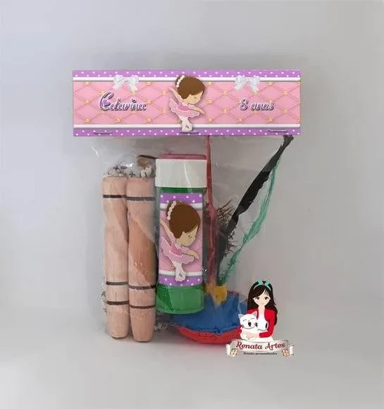 Kit Lembrancinha com Bolha de Sabão Bailarina