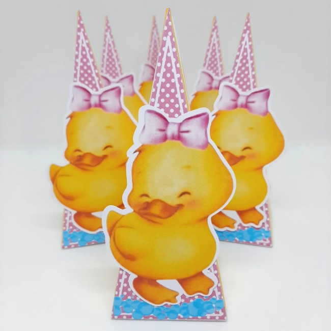PEGUE E MONTE - Kit Festa PATINHO FOFO - Decoração de Festa - Caixinhas Personalizadas