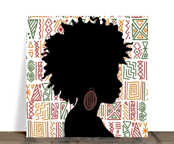 Azulejo Decorativo Afro 15x15 cm com Suporte