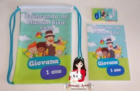 Kit Colorir na Mochila Mundo Bita